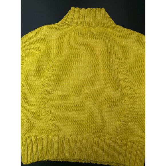 Anthropologie Maeve Women Sweater Yellow Pippa Mock-Neck Preppy City Sz XS - Picture 6 of 9